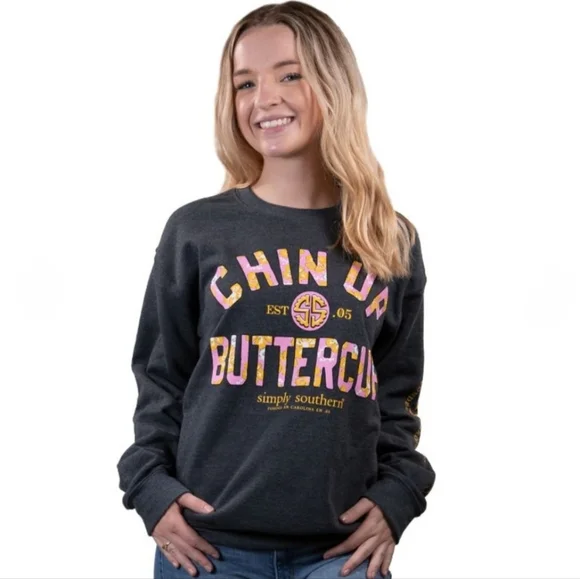 Simply Southern Gray Graphic Pull Over Sweatshirt Size Large - Picture 3 of 9